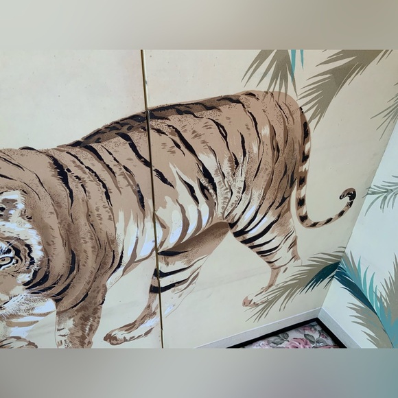 CHINESE SILK SCREEN CIRCA 1980’S COSTAL PRINT STYLE CHINESE PRINTED SILK SCREEN - Picture 4 of 14